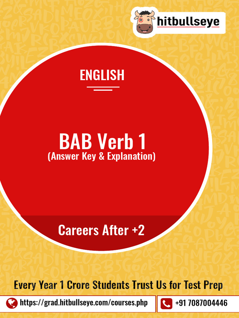 BAB Verb - 1 Key _ Explanation | PDF | Electronic Waste | Propaganda