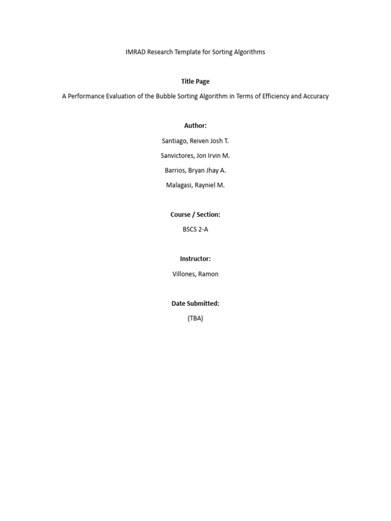 Final Project | PDF | Algorithms | Time Complexity