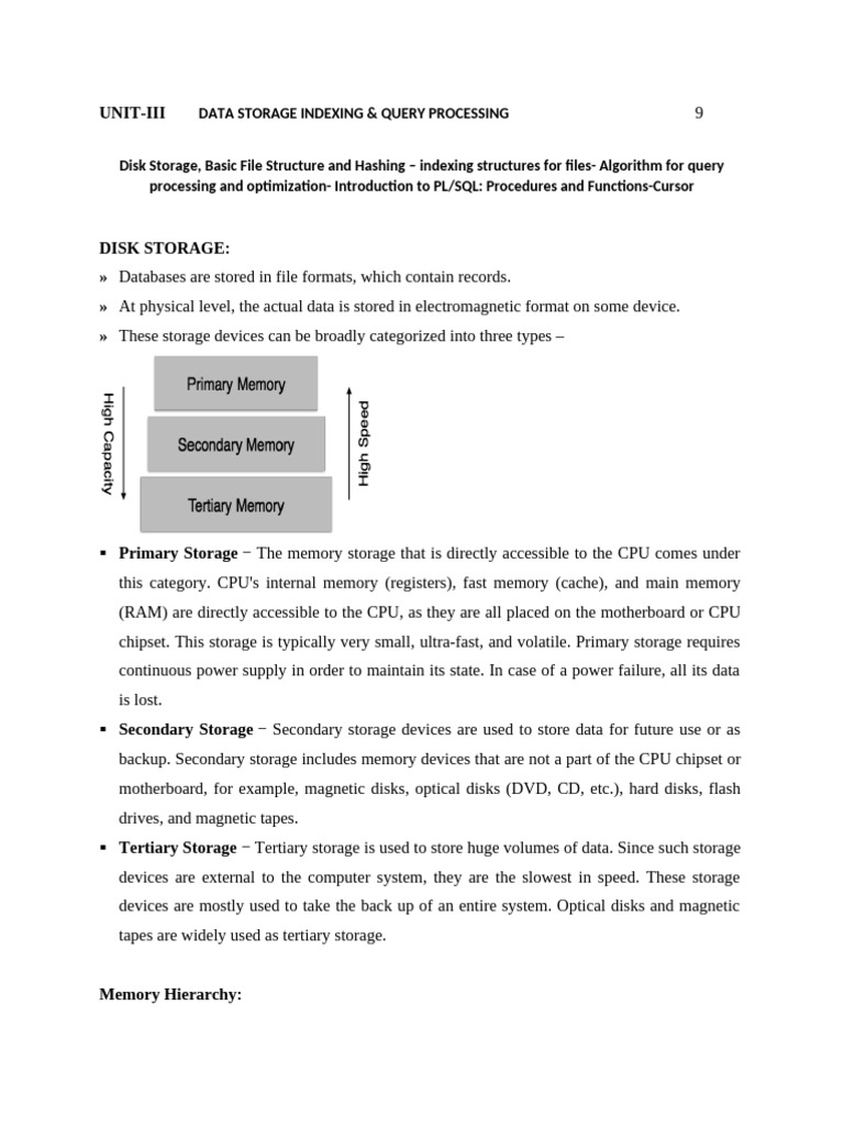 Dbis Unit-3 | PDF | Database Index | Computer Data Storage