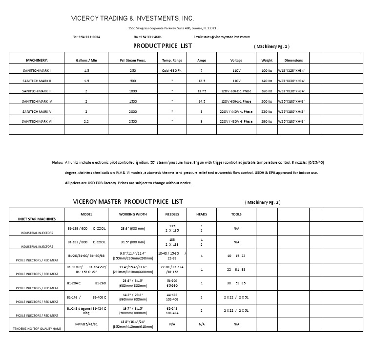 Industrial Machinery Specifications | PDF | Building Engineering ...