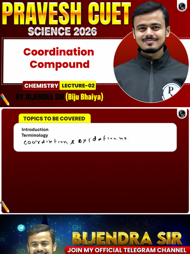 Coordination Compound 02 Class Notes | PDF