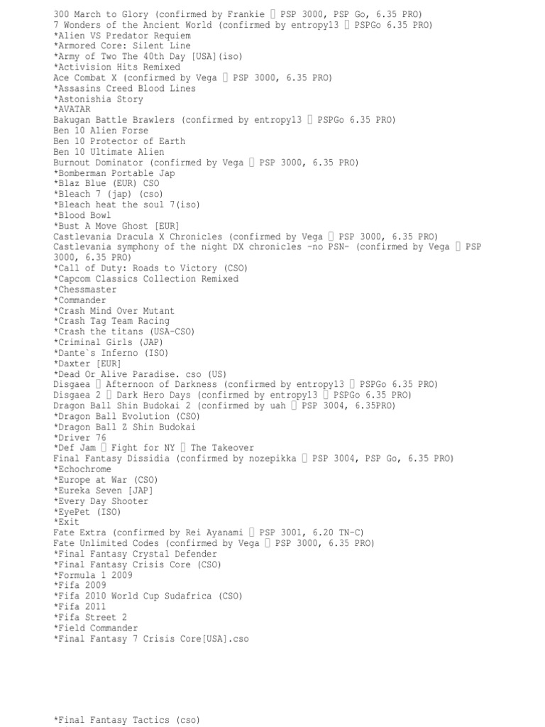 Psp Game List Video Game Publishers Video Game Franchises