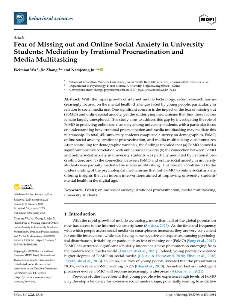 Media Multitasking N Social Enxiety | PDF | Professional Skills ...