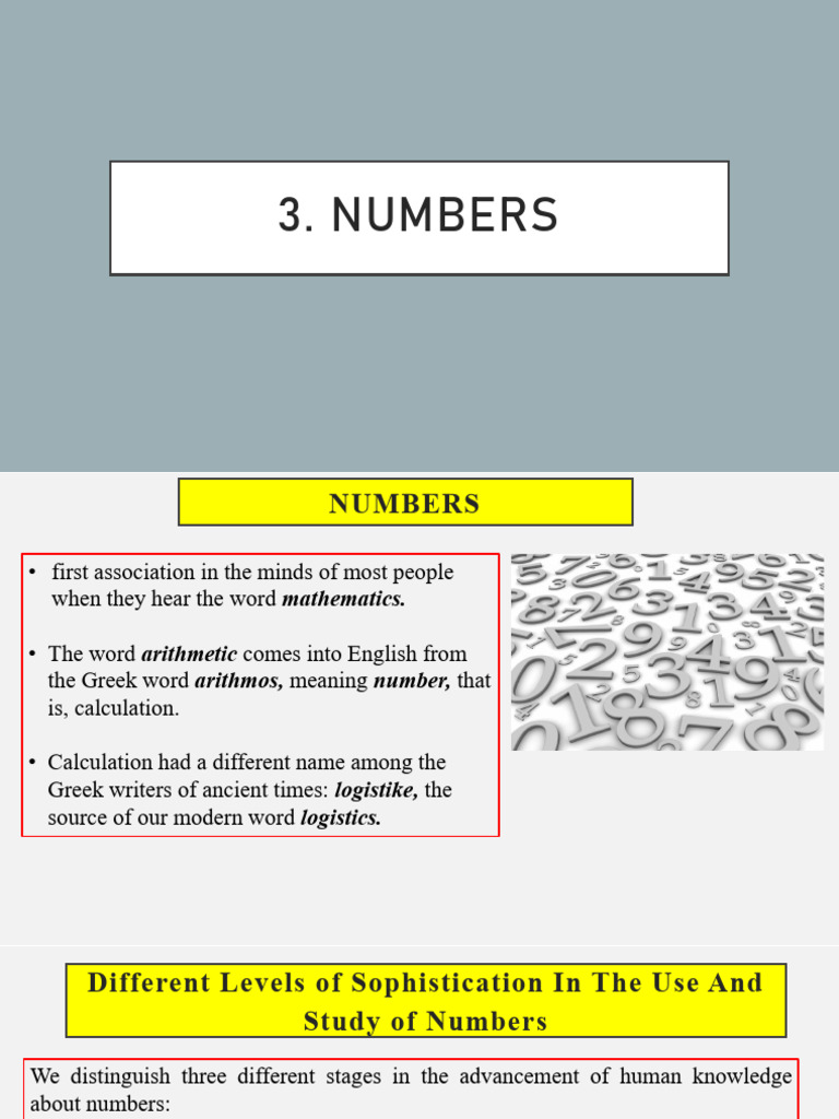 3.-NUMBERS | PDF | Calendar