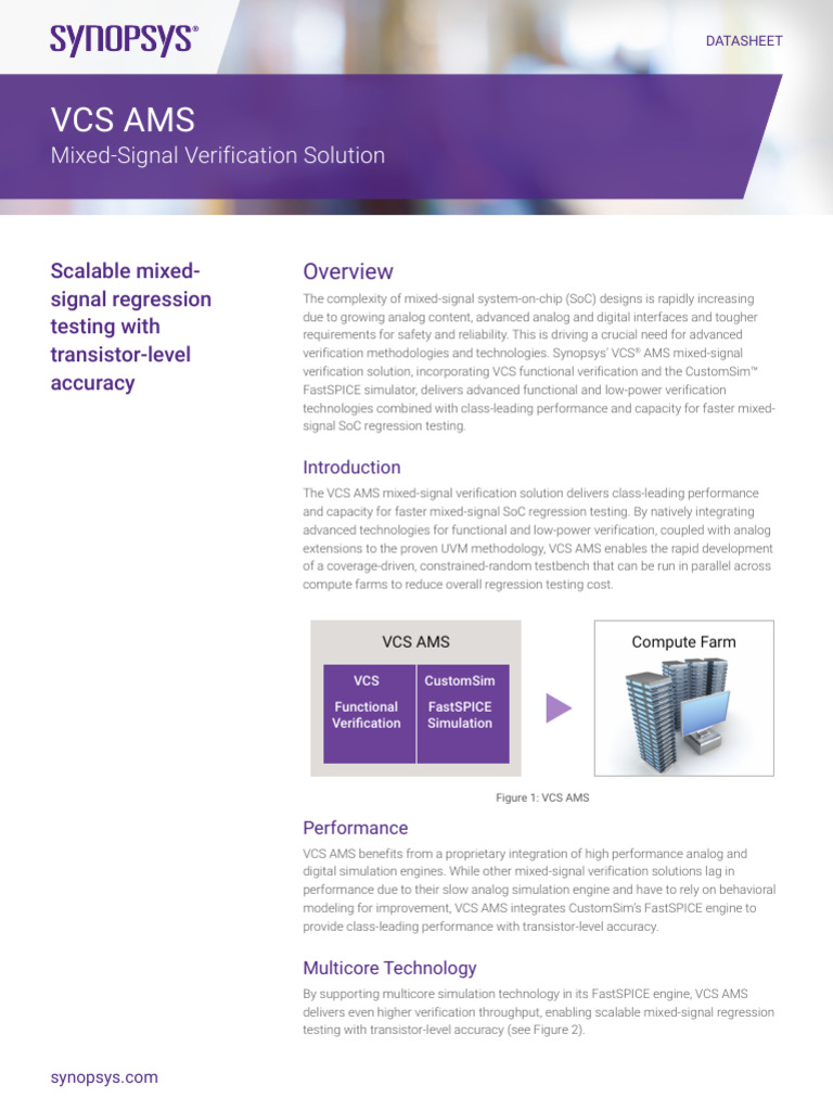 Vcs Ams Ds | PDF | System On A Chip | Computer Architecture