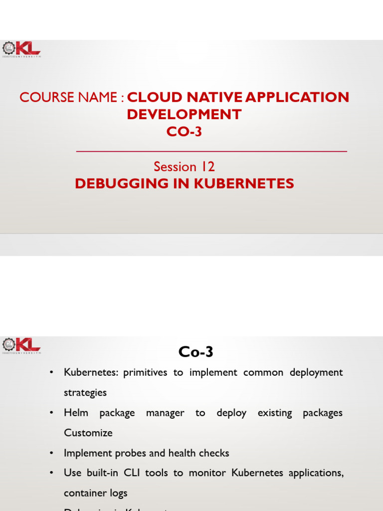 Cloud Native Application Study Material 2 | PDF | Debugging | Digital ...
