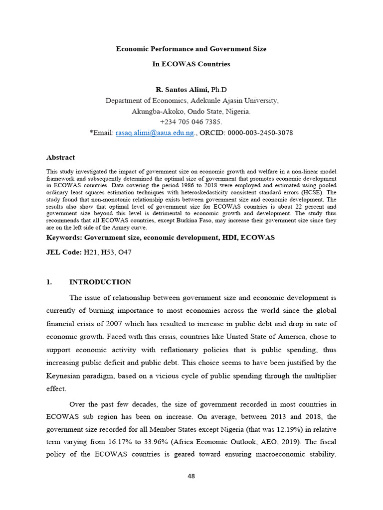 3 Economic+Performance+and+Government+Size | PDF | Macroeconomics ...
