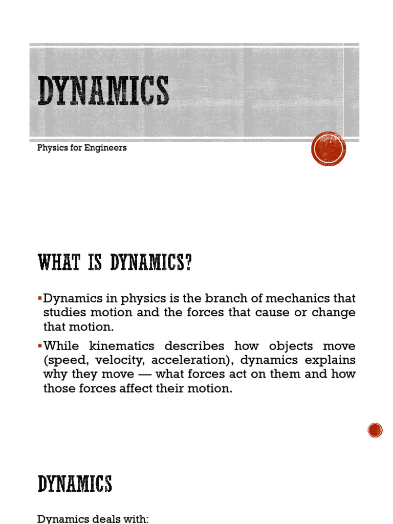 Dynamics | PDF | Force | Newton's Laws Of Motion