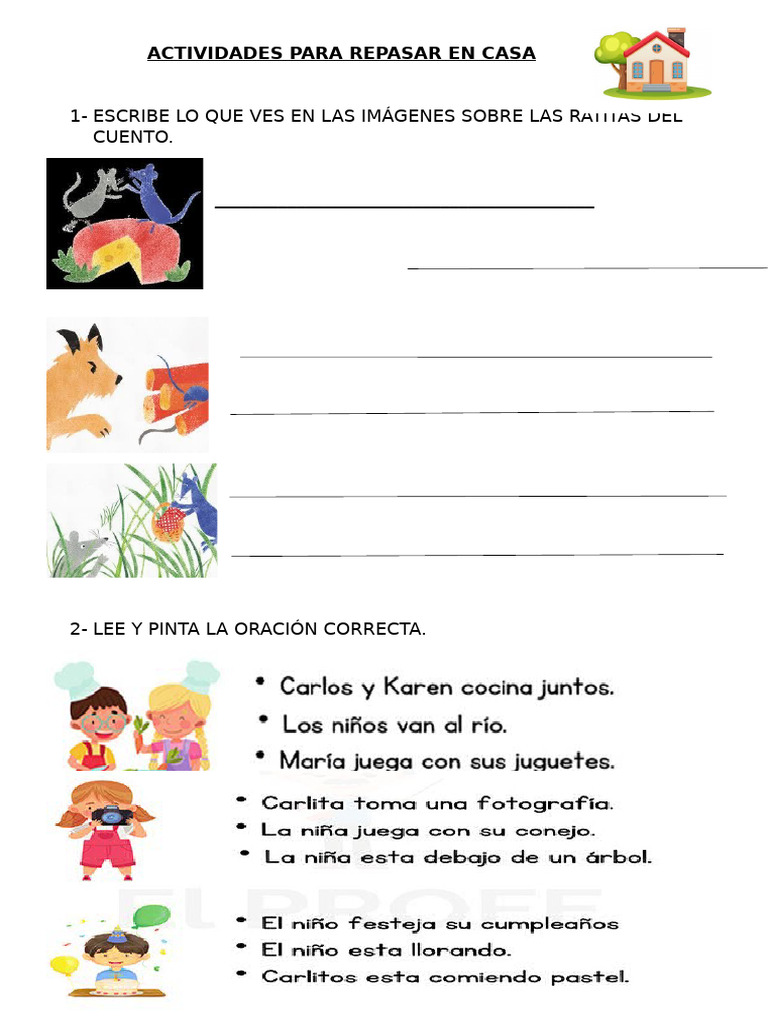 Actividades para Repasar en Casa | PDF