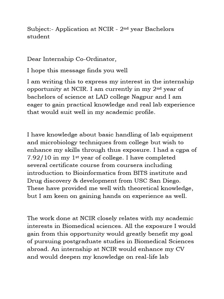 Application Ncir | PDF