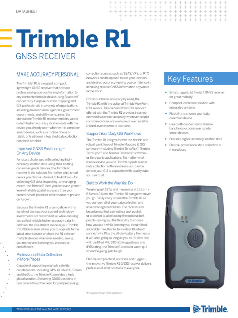 Trimble - 022516-127G - R1 GNSS Receiver - DS - USL - 0820 - LRsec ...