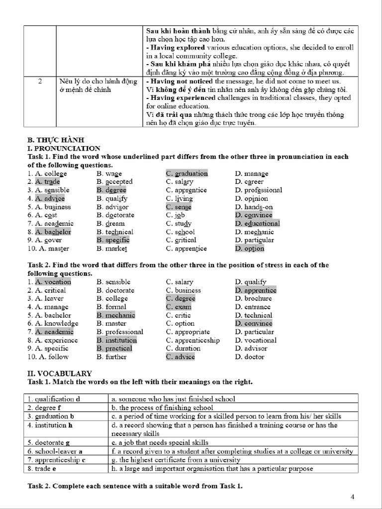 Unit 7. Education Options for School-leavers - Key.doc - Google Docs | PDF