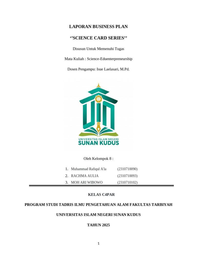 !laporan Uas - Science Card | PDF
