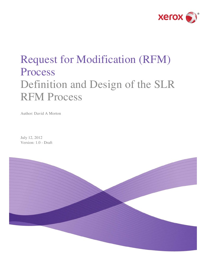Request For Modification (RFM) Process: Definition and Design of The ...
