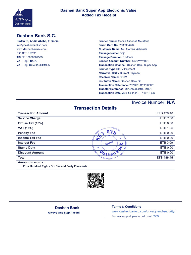 Bill Payment DSTV Payment 792DPSA252260001 Copy | PDF | Receipt | Payments