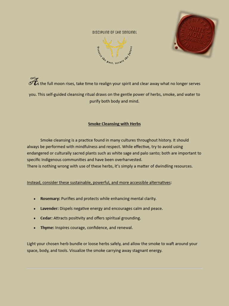 Self Cleansing Ritual 12.26 | PDF | Water