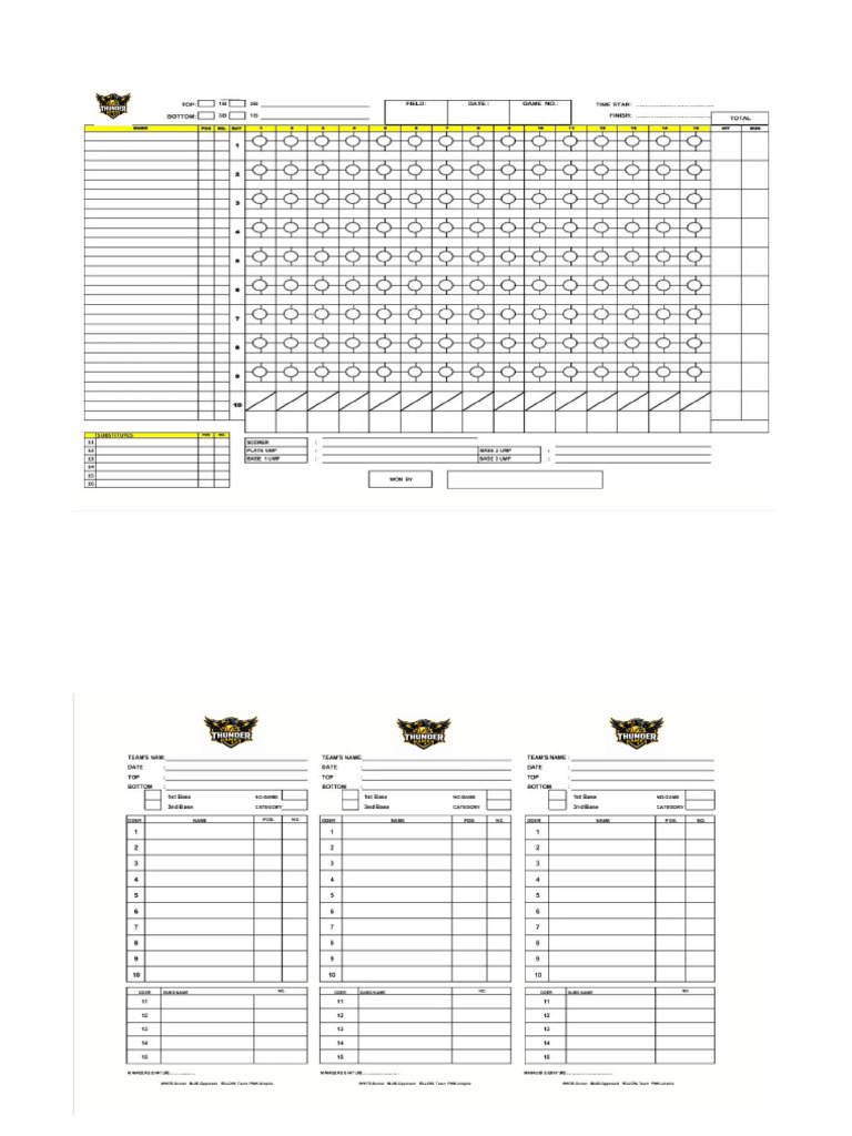 Score Sheet | PDF
