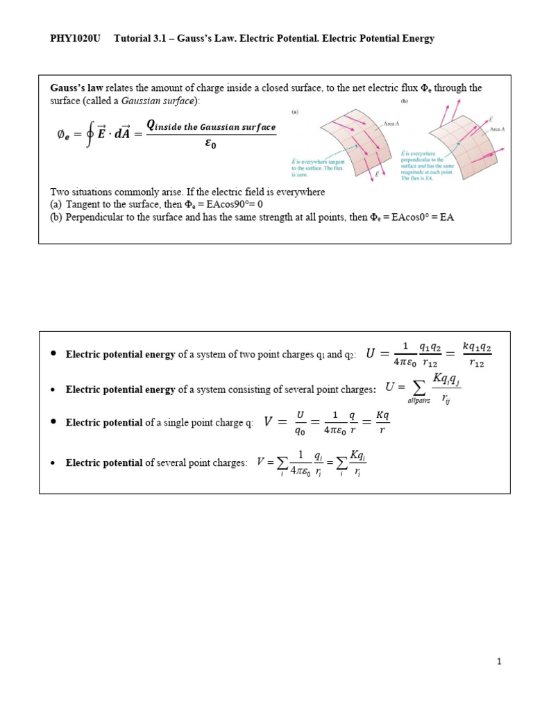 Tutorial 3 | PDF | Electric Field | Physical Quantities