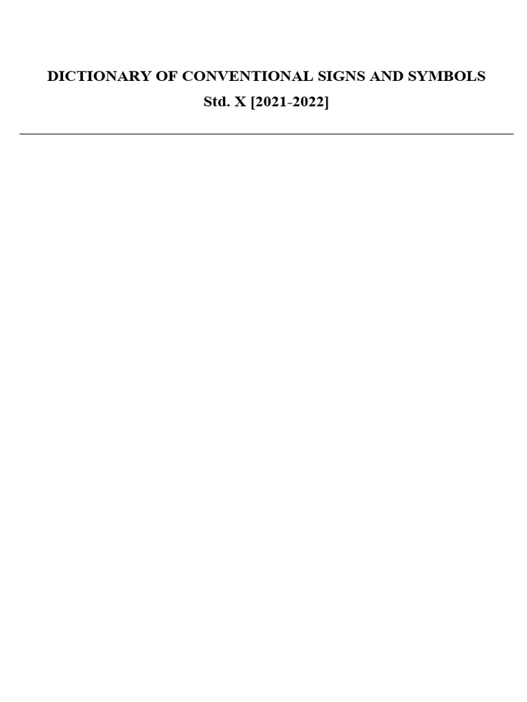 Dictionary of Conventional Signs and Symbols | PDF | Stream | Desert