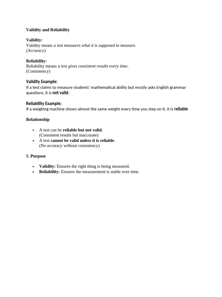 Validity and Reliability 10122025 105128am | PDF