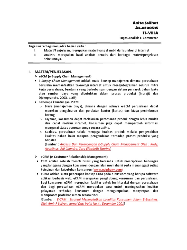 E CRM Dan ESCM | PDF