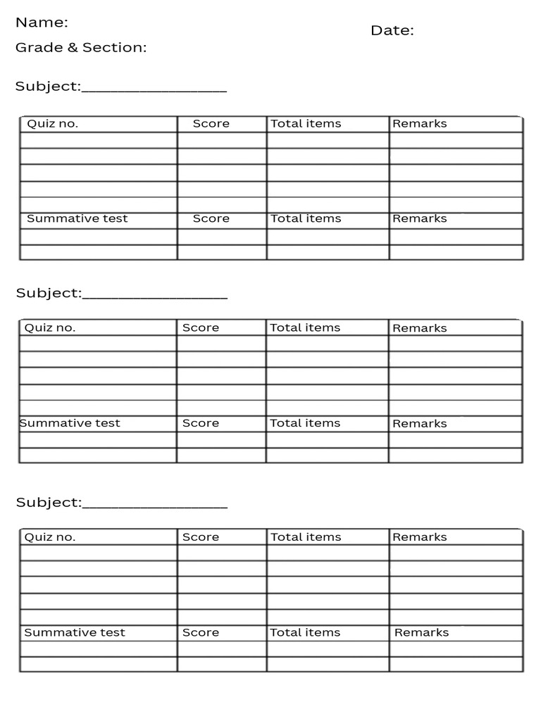 Score Tracker | PDF