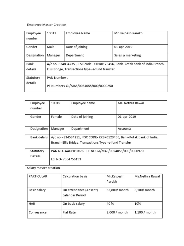 Payroll Case Study | PDF | Salary | Business
