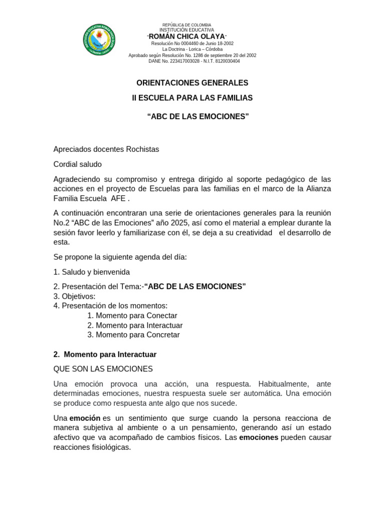 ABC de Las Emociones Actual | PDF | Las emociones | Autorregulación ...