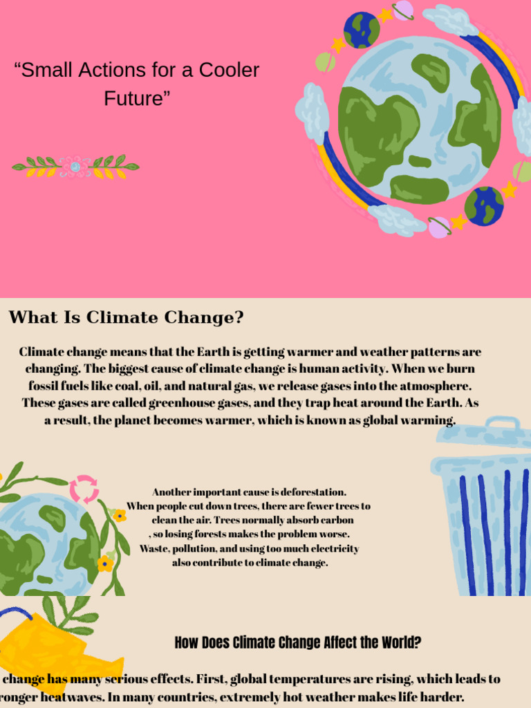 “Small Actions for a Cooler Future” | PDF | Climate Change | Climate