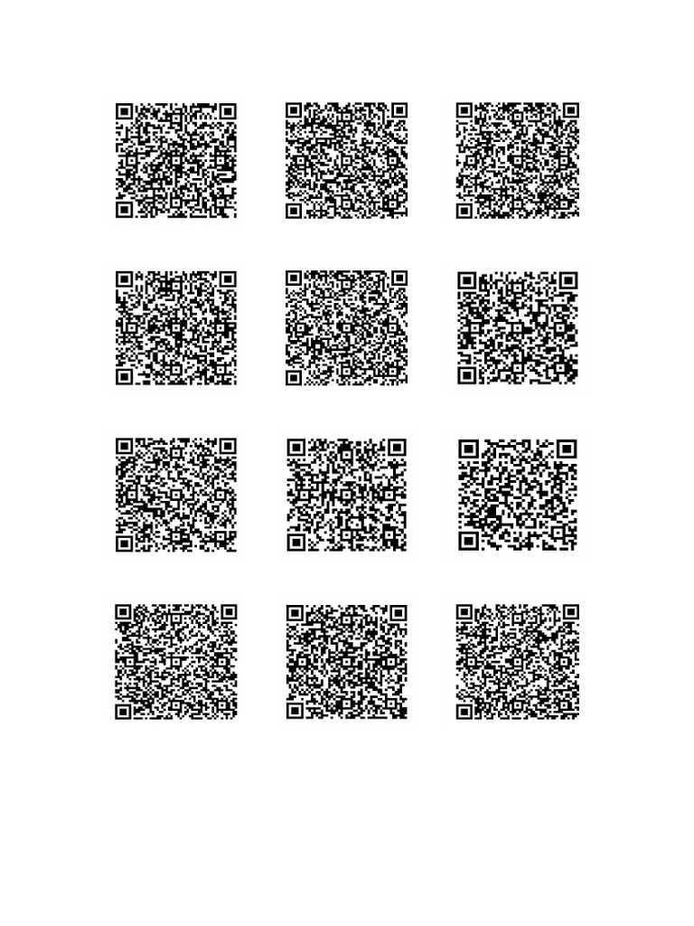 QR Codes A4 Numerados | PDF