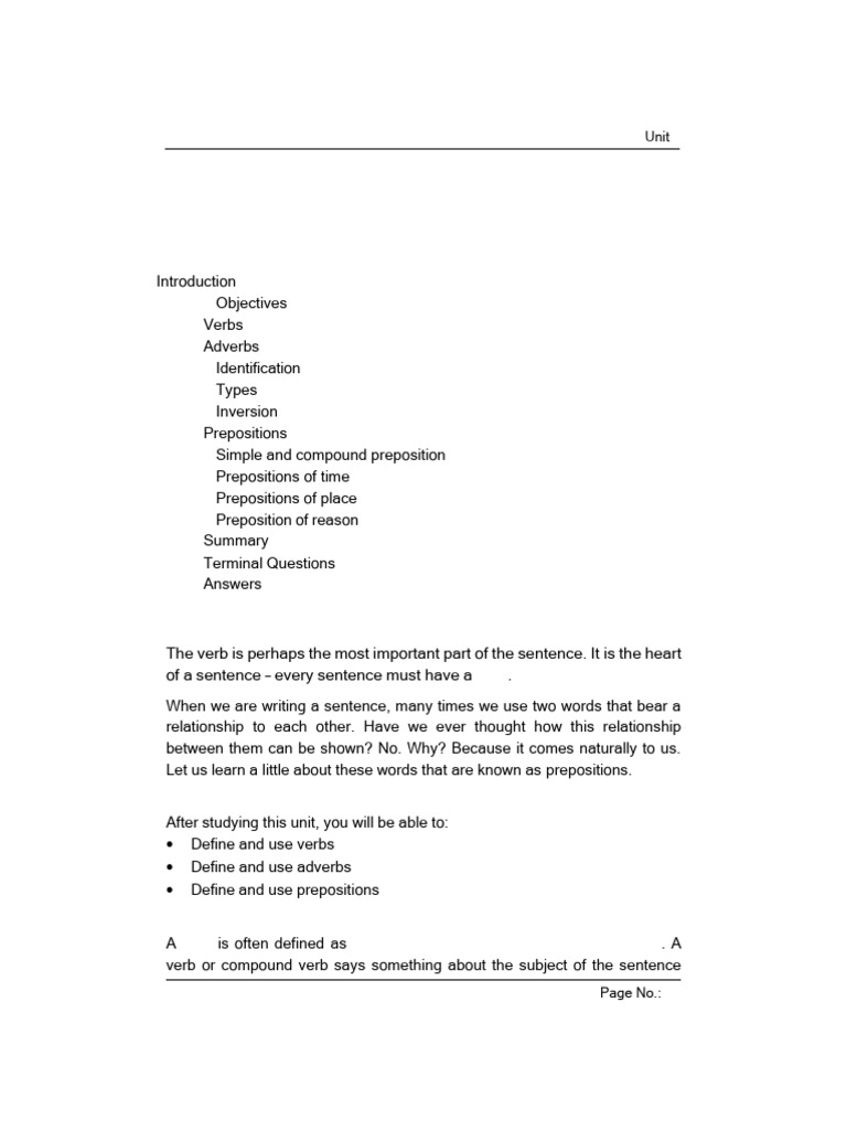 Unit 6 | PDF | Adverb | Verb