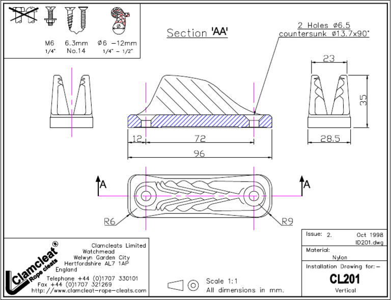 CL201 Installation Drawing | PDF