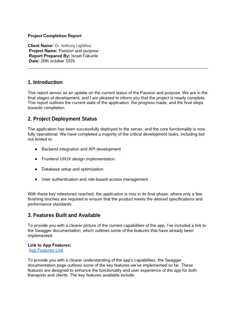 Project Completion Report | PDF | Mobile App | Password