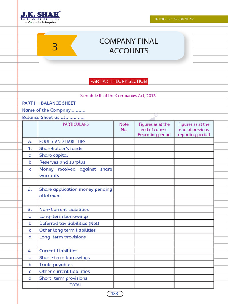 03 COMPANY FINAL ACCOUNTS JKSC | PDF | Expense | Debits And Credits