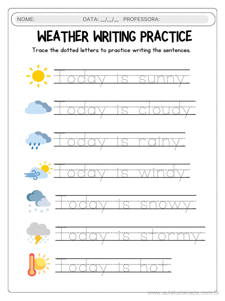 Writing Practice English Worksheet | PDF