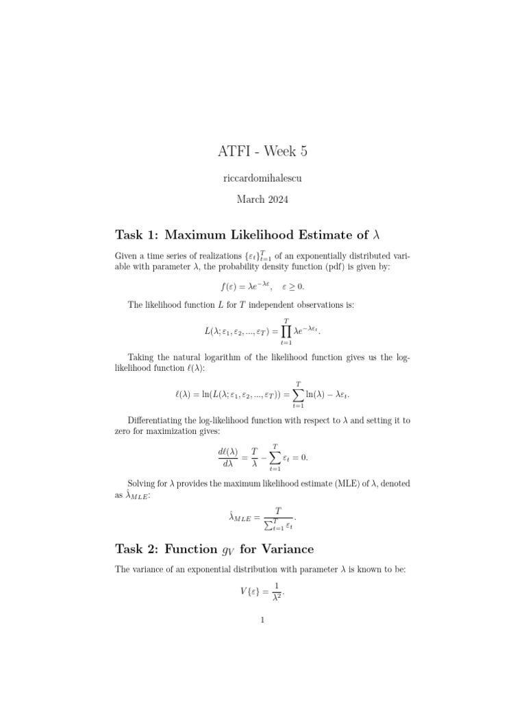 ATFI___Week_5 | PDF | Statistical Analysis | Teaching Mathematics