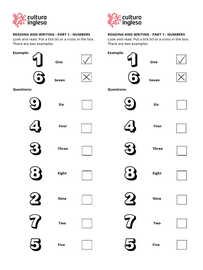 Starters Like - Numbers | PDF