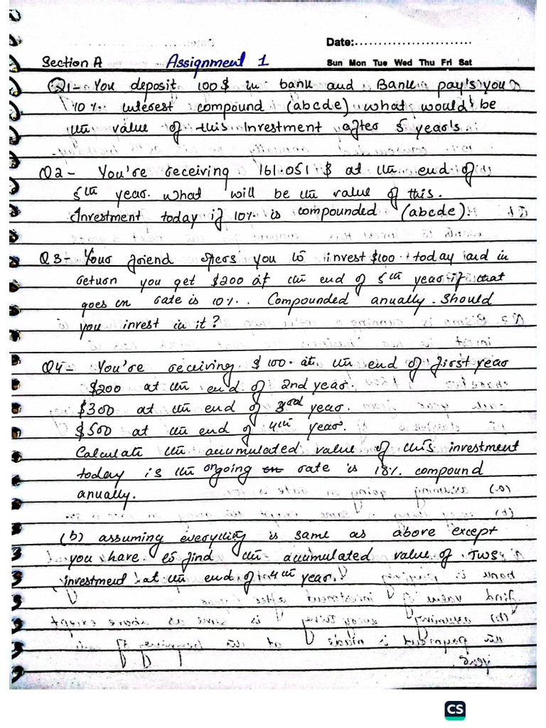Fof Assignment 1 | PDF