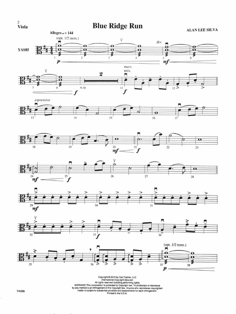 Blue Ridge Run - Viola | PDF | Civil Law (Common Law) | Freedom Of ...