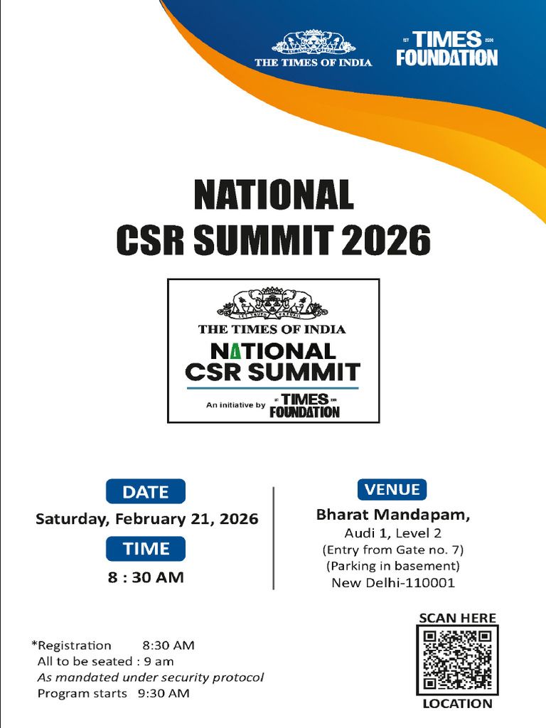 Invitation National CSR Summit 2026 | PDF
