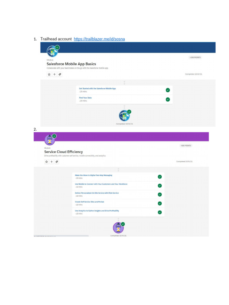 Week2 Module Badges Screenshots | PDF