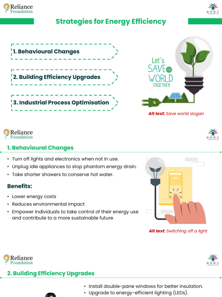 Strategies For Energy Efficiency | PDF | Efficient Energy Use | Energy ...