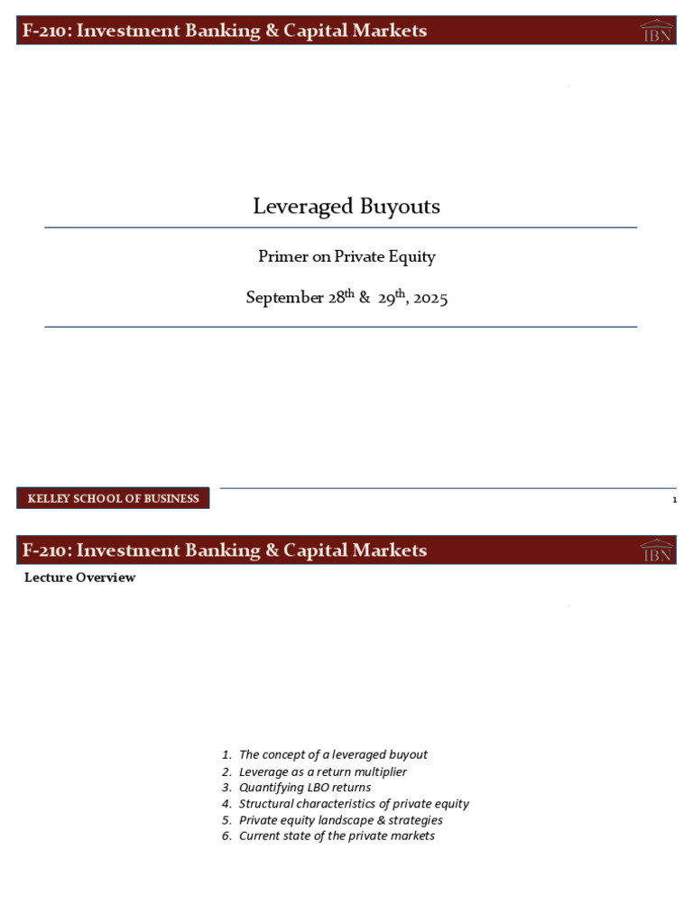 LBO (Conceptual) 8 | PDF | Internal Rate Of Return | Leveraged Buyout