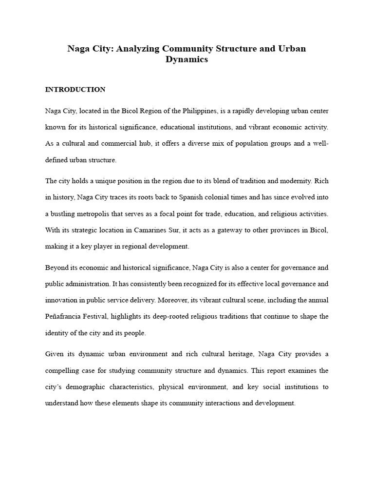 Analyzing Community Structure and Urban Dynamics | PDF