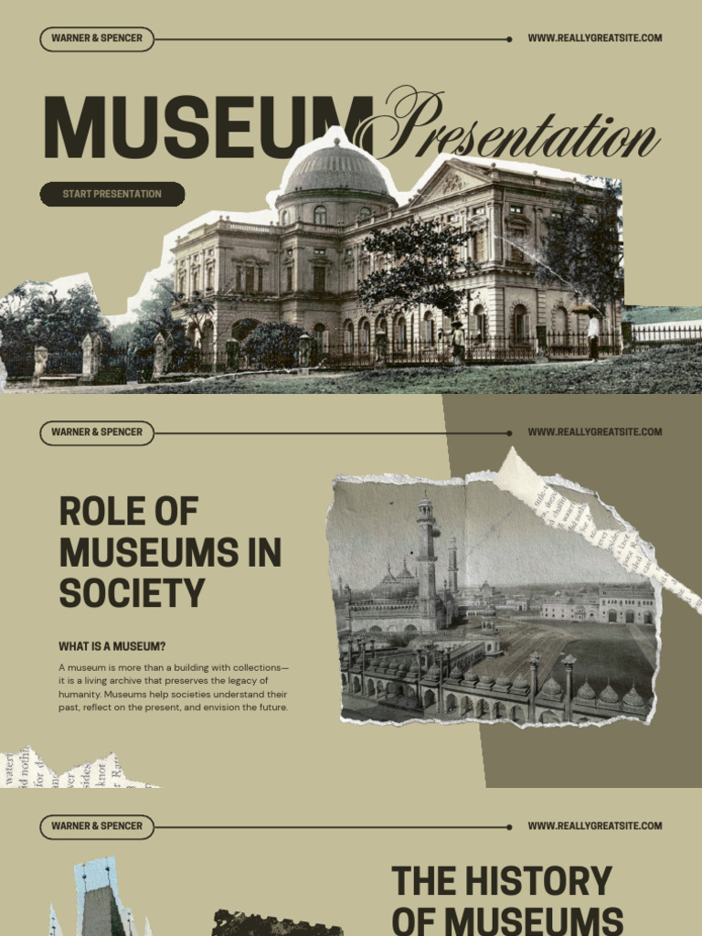 Cream Green Vintage Museum Presentation | PDF | Museum | Cultural Heritage