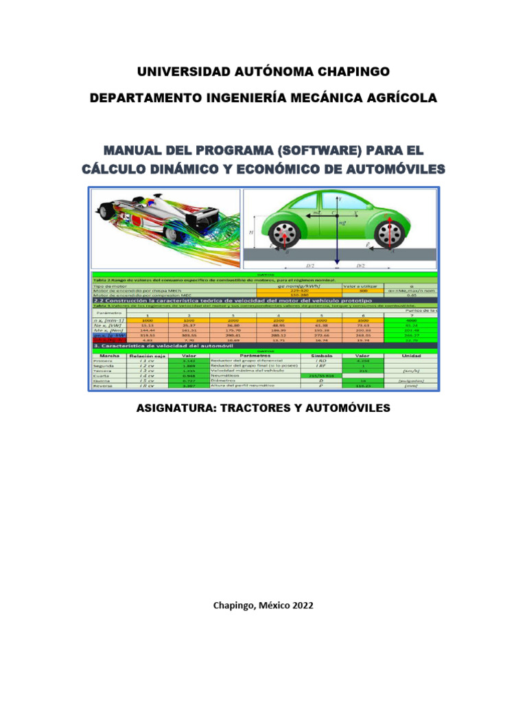 Manual de Uso Programa Torque - Potencia | PDF | Arrastrar (Física ...