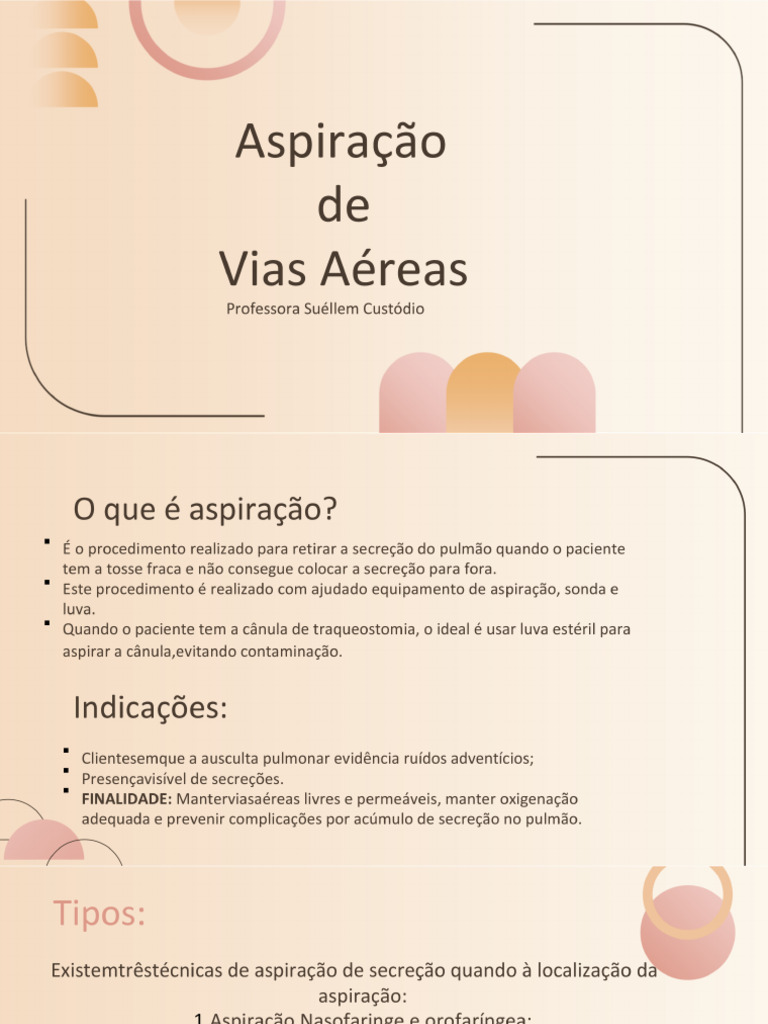 Aspiração de Vias Aéreas PDF | PDF