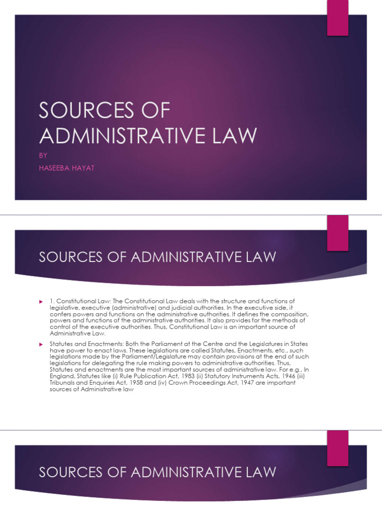 Sources of Administrative Law | PDF | Administrative Law ...