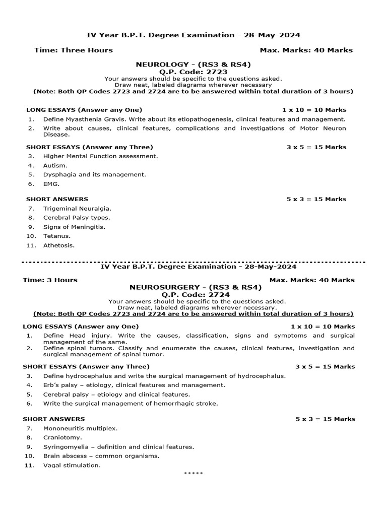 MPT EXAM 2024 | PDF | Physical Therapy | Statistics
