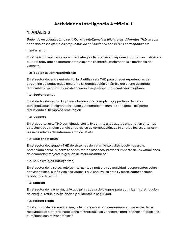 Tema 4 Actividades IA II Individual Solucionadas | PDF | Inteligencia ...